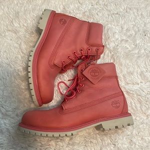 hot/dusty pink timberlands size 8